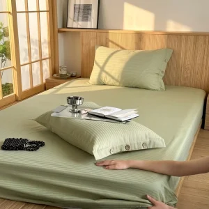 Solid Bedding Set 4pcs for Home Bedroom Soft Brushed Polyester Microfiber Fabric Wrinkle Resistant Bed Linen