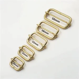 Solid Brass 20 50mm Tri-glide Buckle Handbag Hardware Accessories Webbing Bag Strap Adjuster Slider Buckles