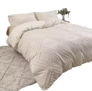 Solid Color Breathable Cotton Filled Duvet Cover Set 100% Polyester 200TC European American Style Customizable All Season Home