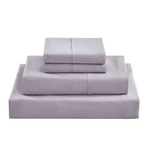 Solid Color Brushed Synthetic Fiber Four Season Keep Warm Bed Sheet Fitted Sheet Four Piece Set