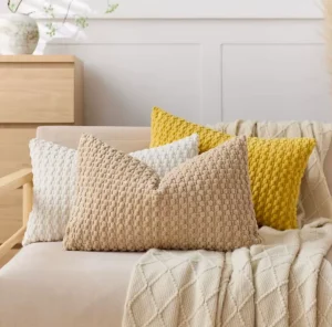 Solid Color Bubble Pillow Case for Bedroom Bedside Sofa Living Room Cushion Modern Minimalism