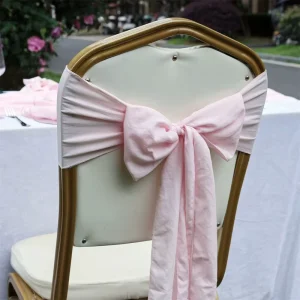 Solid Color Chair Bowknot Sashes Chair Cover for Wedding Events Banquets Party 18*250cm