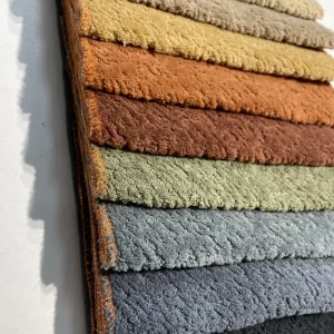 Solid Color Chenille Upholstery Skin Friendly Anti Fade Sofa Fabric Wear Resistant Woven Material for Furniture Covering Use