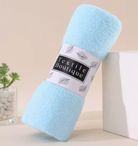 Solid Color Coral Fleece Woven Towel Set Custom Embroidery Logo Super Soft Quick Dry Bath Hand Towel Hotel Household Use