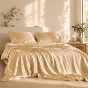 Solid Color Custom Size 100% Pure 6A Grade Mulberry Silk Sheets Duvet Cover Bedding Set 4pcs