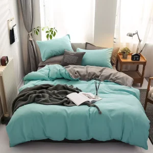 Solid Color Double Sided Brushed Microfiber Duvet Cover High Quality Luxury Bed Sheet Duvet Cover 3pieces Bedding Sets
