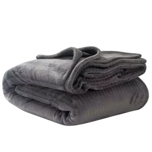 Solid Color Double Sided Premium Quality Eco friendly 100% Polyester Woven Raschel Customizable All season Bed Blanket Thickened