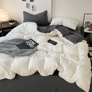 Solid Color Duvet Cover Set Duvet Cover Set Breathable Cotton Duvet Cover Bedding Set