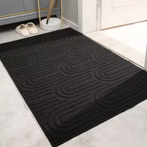 Solid Color Entry Door Mat Non Slip Water Absorbent Floor Mat for Home Entrance Durable Dirt Resistant Carpet Rug Easy to Clean