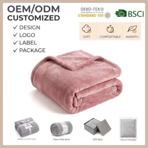 Solid Color Flannel Fleece Blanket Dusty Pink Plain Soft Throw Blanket All Season Use Home Couch Bed Blanket