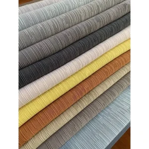 Solid Color High Precision Woven Heavyweight Dyed Linen Blackout Curtains Fabric For Hotels