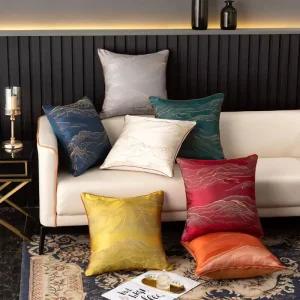 Solid Color Jacquard Pillow Cover Decorative Living Room Sofa Bed Cushion Cover Luxury Throw Pillowcase VP TY1038