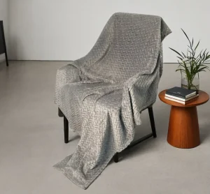 Solid Color Jacquard Velvet Knitted Flannel Throw Blanket Plain Warm Fleece 100% Polyester