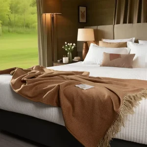 Solid Color Light Luxury Blanket Tassel Edge Simple and High end Soft and Comfortable Artistic Decoration