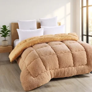 Solid Color Mark Certificate Washable Microfiber Comforter Duvet Lamb Fleece Quilt