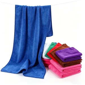 Solid Color Microfiber Hair Towel 30x30cm 35x75cm Face Hand Bath Microfiber Towel High Absorbent Cleaning Towel for Car