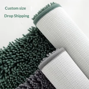 Solid Color Modern Simplicity Fine Chenille Absorbent Non Slip Floor Mat Door Mat Bath Mat
