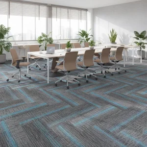Solid Color Polypropylene ECO Modern Cushioned Commercial Office Carpet Tiles