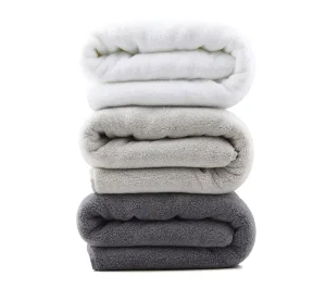 Solid Color Pure Cotton Bath Towel Set Quick Dry Soft Absorbent Thickened Enlarged Large Size for Adults Plain Washcloths Hand