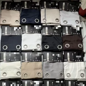 Solid Color Ready Made Stock Curtains Polyester Terylene Modern Style Short Translucent Semi shading All Season for