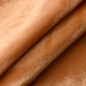 Solid Color Single Sided Ultra Soft Short Pile Faux Fur Plush Fabric for Garment and Home Textile