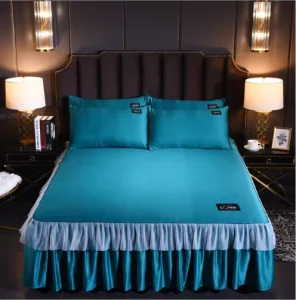 Solid Color Skirt Bed Sheets Colcha De Cama Polyester Bed Skirt