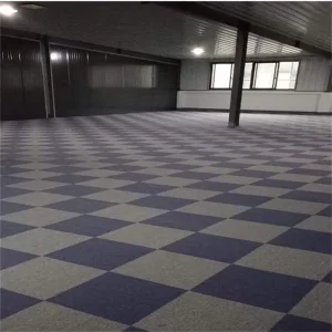 Solid Color Square Carpet Luxury Loop Pile Modular Flooring