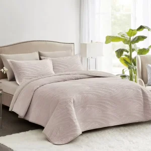 Solid Color Summer Polyester Comforter Set Stitched Design Washable Soft Home Bedding Bedspread Twin Size