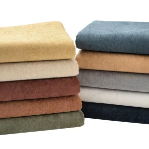 Solid Color Woven Chenille Fabric Heavyweight Thick Sofa Upholstery DIY Velvet Slipcover & Cushion Covers Abrasion Resistant