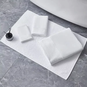 Solid Color Woven Rectangle Customized Size Super Absorbent Tub Mats Cotton Towels Face Hand Bath Hotel Bath Towels & Tub Mats