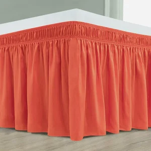 Solid Colors Customized Luxury Fabric Machine Washable Microfiber Bed Skirt
