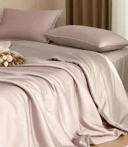 Solid Colour Cooling Comforter Set Customized Bedsheet Set