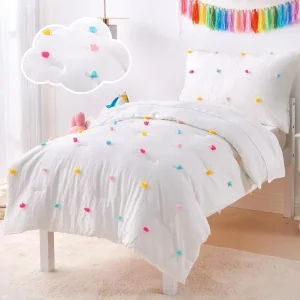 Solid Cross Border European American Style Square Four-Piece Quilt Bed Sheet Set Custom Love Flower Cover Pillowcase Home