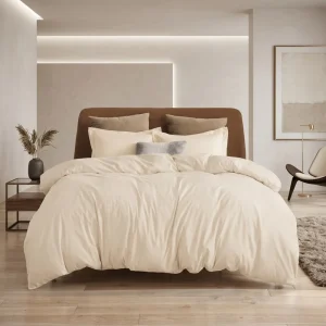 Solid Ivory White 3 Piece Duvet Cover Set Silky Luxurious Microfiber Bedding Wrinkle Free Low Maintenance Bed Linens