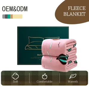 Solid Luxe Ribbed Polyester Throw Blanket Soft Warm Cozy Plush Fleece Four Seasons Use OEM&ODM