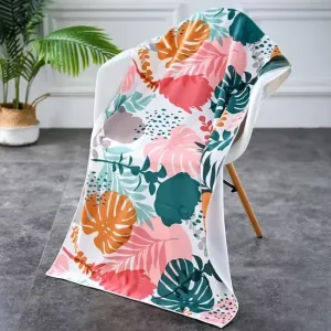 Solid Microfiber Plain Weave Beach Towel Quick Dry Sand Free Large Size Travel Use Custom Design