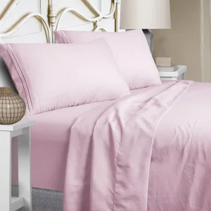 Solid Microfiber Polyester Sheet & Pillowcase Sets OEKO TEX Certified 1800TC All-Season Full Sheet Set