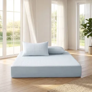 Solid Minimal Summer Cooling Sheet 3 Piece Set Ice Feel Bed Kit Protective Cover No Additional