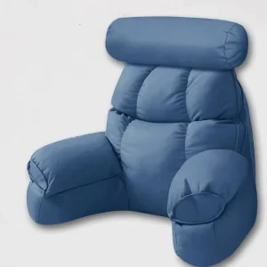 Solid Pattern Anti Dust Mite 100% Polyester Cover Bed Rest Sofa Back Memory Foam Reading Pillow with Arms