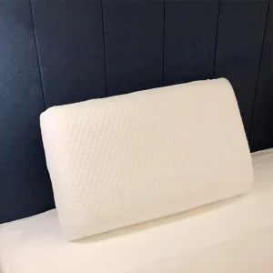 Solid Pattern Memory Foam Bed Pillows Neck Support Washable Cover All Seasons Sleeping Tool for Side Back Sleepers Standard Size