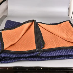 Solid Pattern Raschel Knitted Polyester Cotton Eco friendly Portable Furniture Pads Moving Blankets for Modern Home Office Use