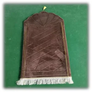 Solid Soft Velvet with Thick with 8 Cm Sponge Tassels Muslim Islam Cushioned Floor Mat Prayer Carpet