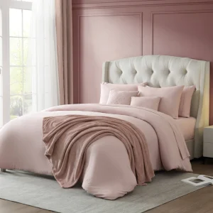 Solid Super Soft Enzyme Wash Comforter Set Garment Wash Bedsheet Bedding Set Luxurious Bedsheet Quilt Cover and Pillow Case