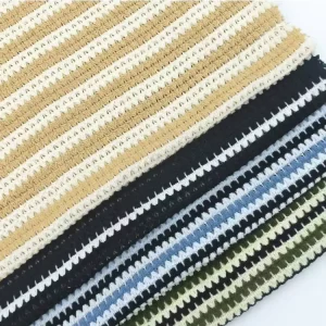 Solid Thick-needle Cotton-like Knitted Breathable 100% Polyester Spandex Stretch Medium Weight Fabrics for Women Dress