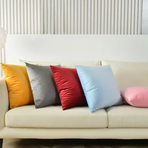 Solid Velvet Square 18×18 Throw Pillow Insert Removable Washable Air permeable Customizable Decorative Cushion for Home Hotel