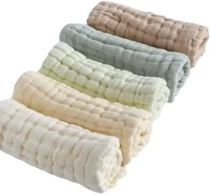 Solid White Compressed Newborn Bamboo Cotton Organic Muslin Quick Dry Disposable Washcloths Solid Color Woven Bath Wraps Bedroom