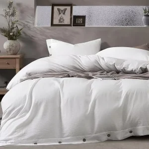 Solid Wrinkle Free Duvet Cover Skin Friendly Pillowcover Full 3pcs Egyptian Cotton Duvet Cover Set With Pillowcase