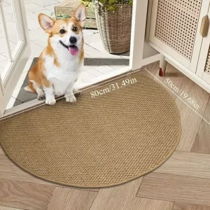 Solid color Alien shaped Pineapple Ring Rubber Doormat Easy Clean Scratch resistant Logo Living Room Rug Entryways