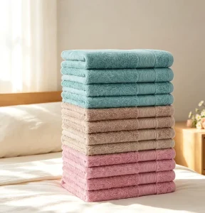 Solid color Cotton Bath Towel Set