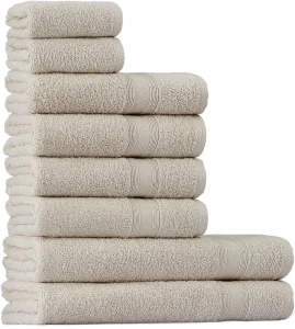 Solid color cotton bath towel set